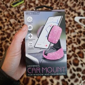 Bytech Pink Car Mount for Window and Dashboard